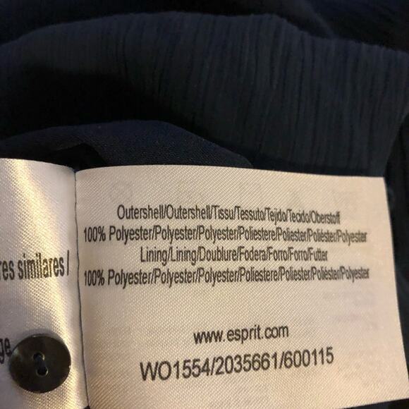 Esprit de corps navy blue dress tie in back ruffle size 4 - Picture 9 of 9